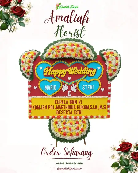 Papan Bunga Pernikahan Pedagung